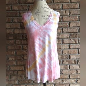 Mazik Pink and Yellow Tank Top